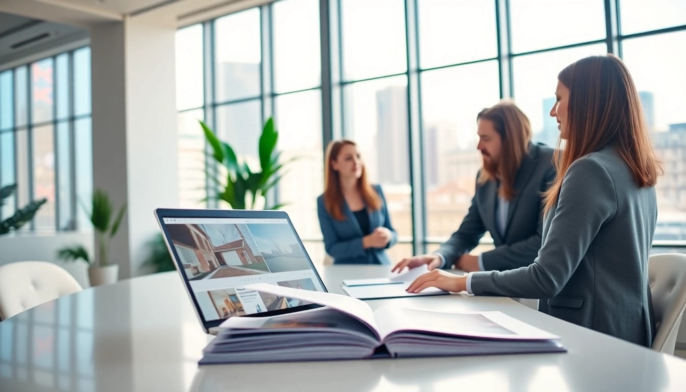 Immobilienmakler Frankfurt Eckenheim berät Kunden in einem modernen Büro.