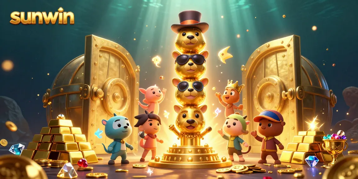 Experience the thrilling vibes of sunwin with vibrant casino elements in a magical totem scene.