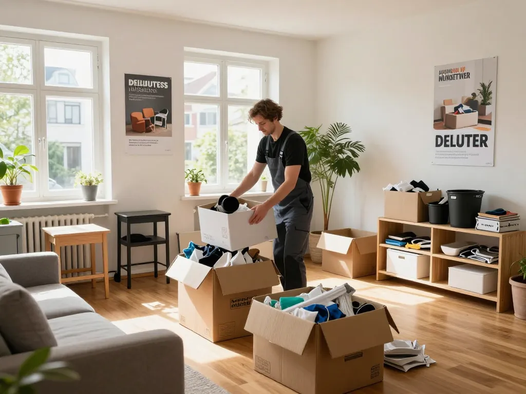 Professioneller Entrümpelungsexperte organisiert ein Zuhause für professionelle Entrümpelung in Münster.