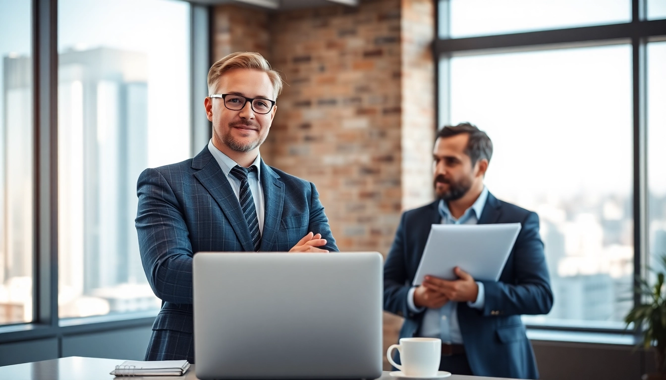 Headhunter Ingenieure im Gespräch mit einem Ingenieur in einem modernen Büro