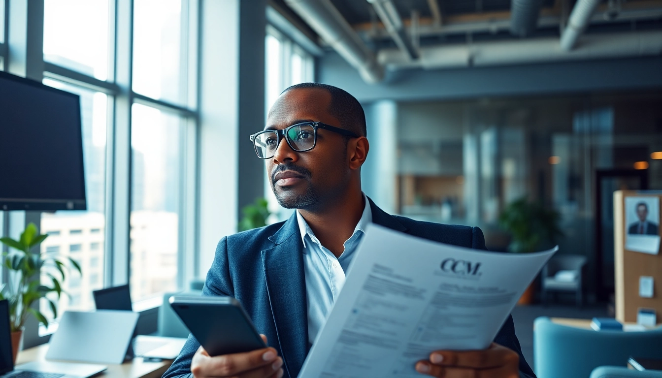 Headhunter Schweiz evaluiert Bewerbungen in einem modernen Büro mit professioneller Stimmung.